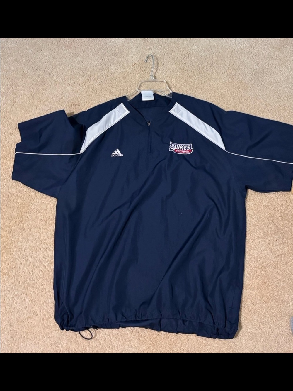 Adidas Navy Blue Dukes Pullover Windbreaker
